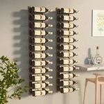 Vidaxl - Wand-weinregal F&uuml;r 24 Flaschen 2 Stk. Golden Eisen