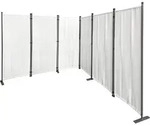 Quick-star - Paravent 6 Teilig 340x165cm Stoff Raumteiler Trennwand Balkon
