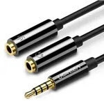 Ugreen - Kabel Kopfh&ouml;rersplitter 3,5 Mm Miniklinke Aux Mikrofon 20 Cm...