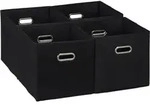 Relaxdays - Aufbewahrungsbox 4er Set, Faltbare Regalboxen, Hxbxt: 30x30x30 Cm, Mit