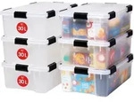Iris Ohyama Luftdichte Kunststoff-aufbewahrungsboxen Mit Deckel, 30l, 4er-set,