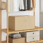 Vidaxl Storage Box Cream 60 X 43 X 35 Cm Non-woven Fabric