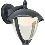 Qazqa Smarte Au&szlig;enwandleuchte Schwarz Mit Klarglas Inkl. Led Ip54