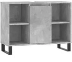 Badschrank Betongrau 80x33x60 Cm Holzwerkstoff Vidaxl