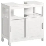 Sobuy Frg128-ii-w Waschbeckenunterschrank Badm&ouml;bel Badschrank Mit Fu&szlig;polster