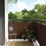 Vidaxl Balcony Screen Brown And Black 300 X 80 Cm Poly Rattan