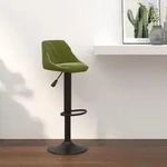 Barhocker Hellgr&uuml;n Samt Vidaxl
