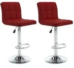 Barhocker 2 Stk. Weinrot Kunstleder Vidaxl