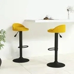 Barhocker 2 Stk. Gelb Samt Vidaxl756381