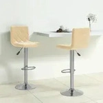 Barhocker 2 Stk. Creme Samt Vidaxl