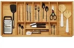 Orga-box 3 Bambus Besteckeinsatz Holz-besteckkasten F&uuml;r Nobilia Schubladen Ab...