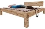 Balkenbett Wildeiche 160x200 Bianco Ge&ouml;lt Jangali 211