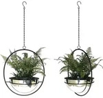 2er Set Blumenampel Innen Metall Wand H&auml;ngepflanzen 78 Cm 96087 L Mit Topf...