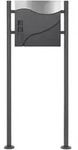 Ecd Germany Standbriefkasten Mit Zeitungsfach, Design Briefkasten Mit Pfosten,
