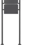 Ecd Germany Standbriefkasten Mit Zeitungsfach, Design Briefkasten Mit Pfosten,
