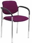 Fester Stuhl Villalgordo Bali Gestell Aus Violettem Chrom Mit Armlehnen