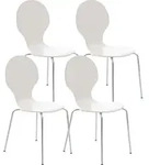 4x Stapelstuhl Diego Wei&szlig;