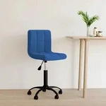 B&uuml;rostuhl Drehbar Blau Samt Vidaxl
