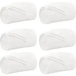 Wohndecken 6 Pcs Wei&szlig; 240 X 270 Cm Fleece Vidaxl