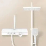 Duschsystem Mit Thermostat Glasablage, Handbrause, 3 Strahlart(en), 45cm