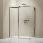 Duschkabine Bernstein Ex806 Nano Echtglas Schiebet&uuml;r 90x120x195cm T&uuml;r Rechts