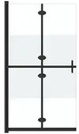 Faltbare Begehbare Duschwand Halbmattiertes Esg-glas 120x190 Cm Vidaxl