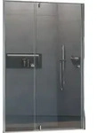 Nischendusche Bernstein Nt606 Flex Dreht&uuml;r An Festfeld 6 Mm Nano Klarglas Breite 110
