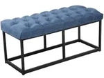 Sitzbank Amun Stoff Schwarz Blau 100 Cm