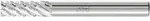 Pferd Tools Hartmetall Fr&auml;sstift Zylinder Zyas Stirnverzahnt 06x16mm Schaft-&oslash;...