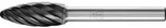 Pferd Tools Hartmetall Hochleistungsfr&auml;sstift Inox Flamme B &Oslash; 10x25 Mm...