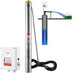 Tiefbrunnen-tauchpumpe, 2200 W, 230 V, 9,8 M&sup3;/h Durchfluss, 144 M F&ouml;rderh&ouml;he, Mit