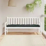Gartenbankkissen Schwarz Kariert 180x50x7cm Oxfordstoff