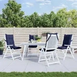 Vidaxl Highback Chair Cushions 4 Pcs Navy Blue Oxford Fabric