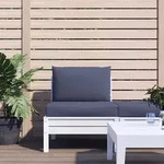 Palettenkissen 2 Stk. Marineblau Stoff Vidaxl