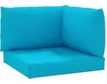 Palettenkissen 3-tlg. Hellblau Oxford-gewebe Vidaxl