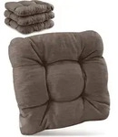 4er Set Premium Stuhlkissen Taupe Highlux Sk, 40x40x8cm
