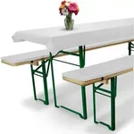 Bierbankauflage Comfort Xs Gepolstert Tischdecke Wei&szlig;, 220x50 Cm - Beautissu