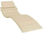 Sonnenliegen-auflage Beige 186x58x4 Cm Oxford-gewebe Vidaxl