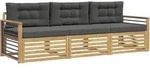 Outdoor-sofagarnitur 3 Pcs Wei&szlig; Und Anthrazit Polyester Vidaxl