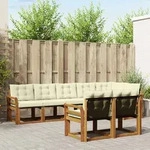 Vidaxl Outdoor Sofa Set With Cushion 8 Pcs Natural And Cream