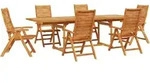 Garten Essgruppe 7 Pcs Braun Massivholz Akazie Vidaxl