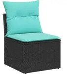 Sofa Set 4 Pcs Schwarz Poly-rattan Vidaxl