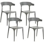 Gartenstuhl 4er Set Gubbio Grau