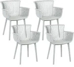 Gartenstuhl 4er Set Pesaro Hellgrau
