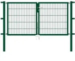 Doppeltor Flexo, Fvz.gr&uuml;n Kst.b.ral 6005, Lichte Bxh2000x1000, Pf60x60/1500mm -
