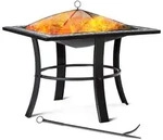 Gardebruk - Feuerschale Mit Funkenschutz Sch&uuml;rhaken Abdeckung Rost 76x76cm...