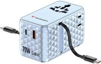 Reiseadapter Verbatim Charge 'n' Travel 70w Kompakt Einziehbar
