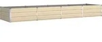 Pflanzk&uuml;bel Elfenbein 385 X 100 X 45 Cm Verzinkter Stahl Vidaxl