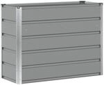 Vidaxl Planter Light Grey 100 X 40 X 75 Cm Steel