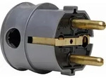 Kopp - Kunststoff-schutzkontakt-winkelstecker, 2 Schutzkontaktsysteme, F&uuml;r Kabel Bis